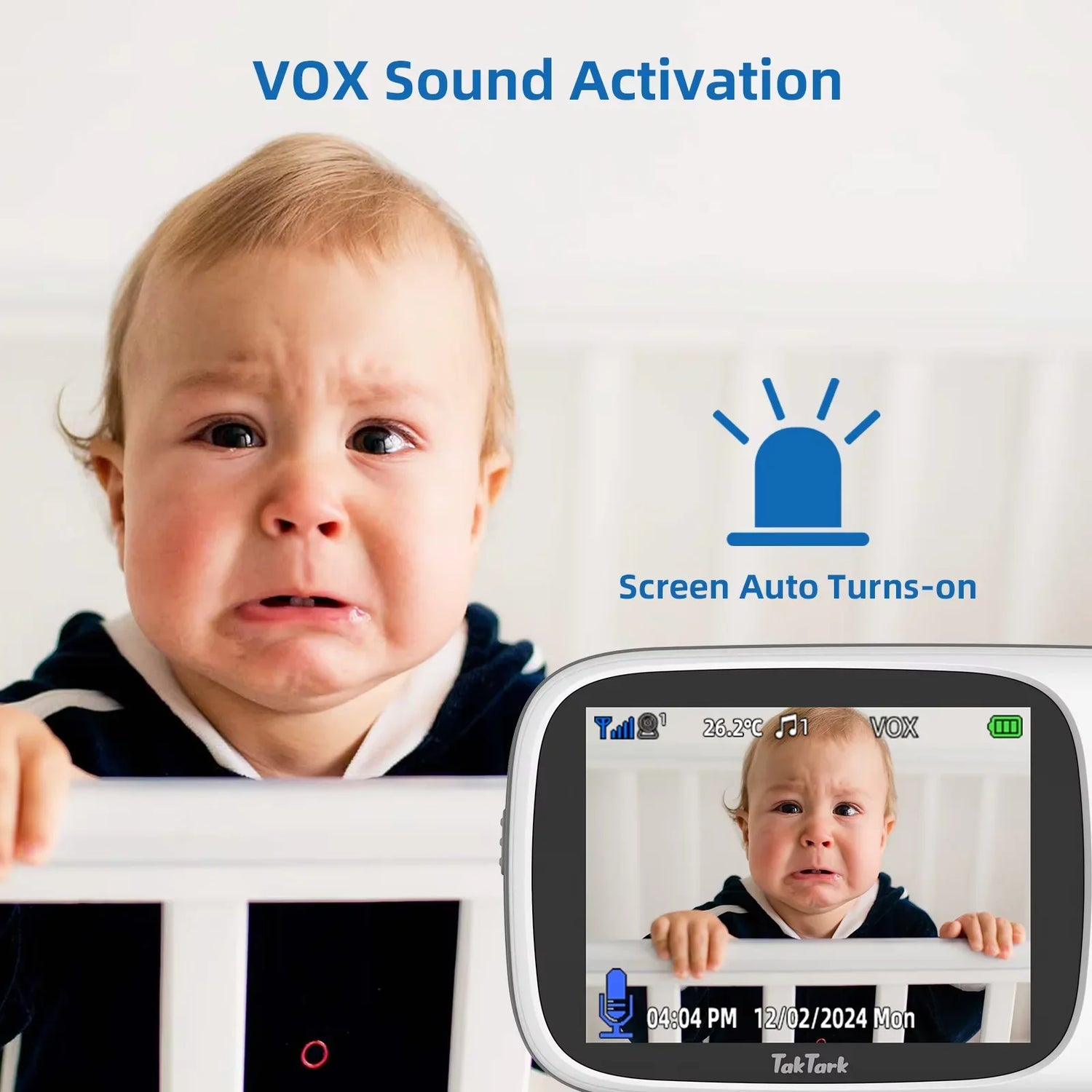 Babyphone Vidéo Sans Fil Avec Vision Nocturne